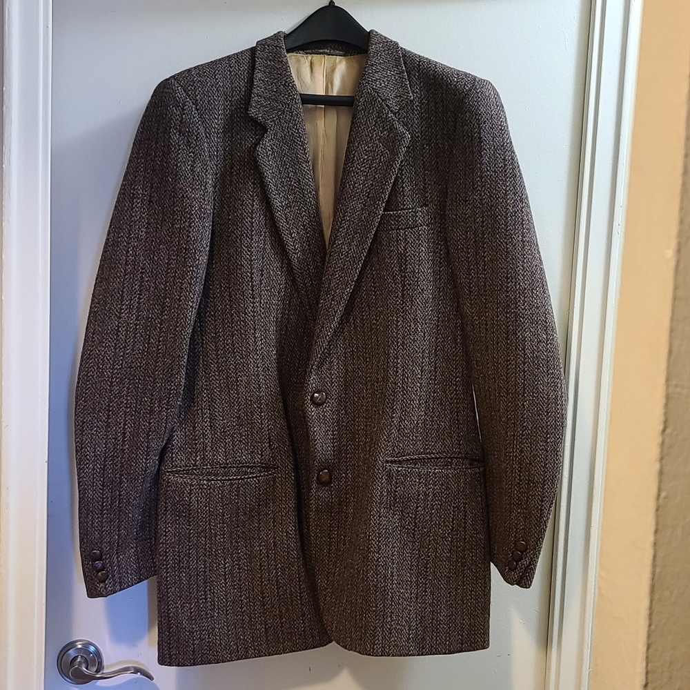 Vintage Moores Harris Tweed blazer, virgin wool, large